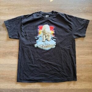 Vintage Polar Bear Extinction Awareness Nature Tee Size L